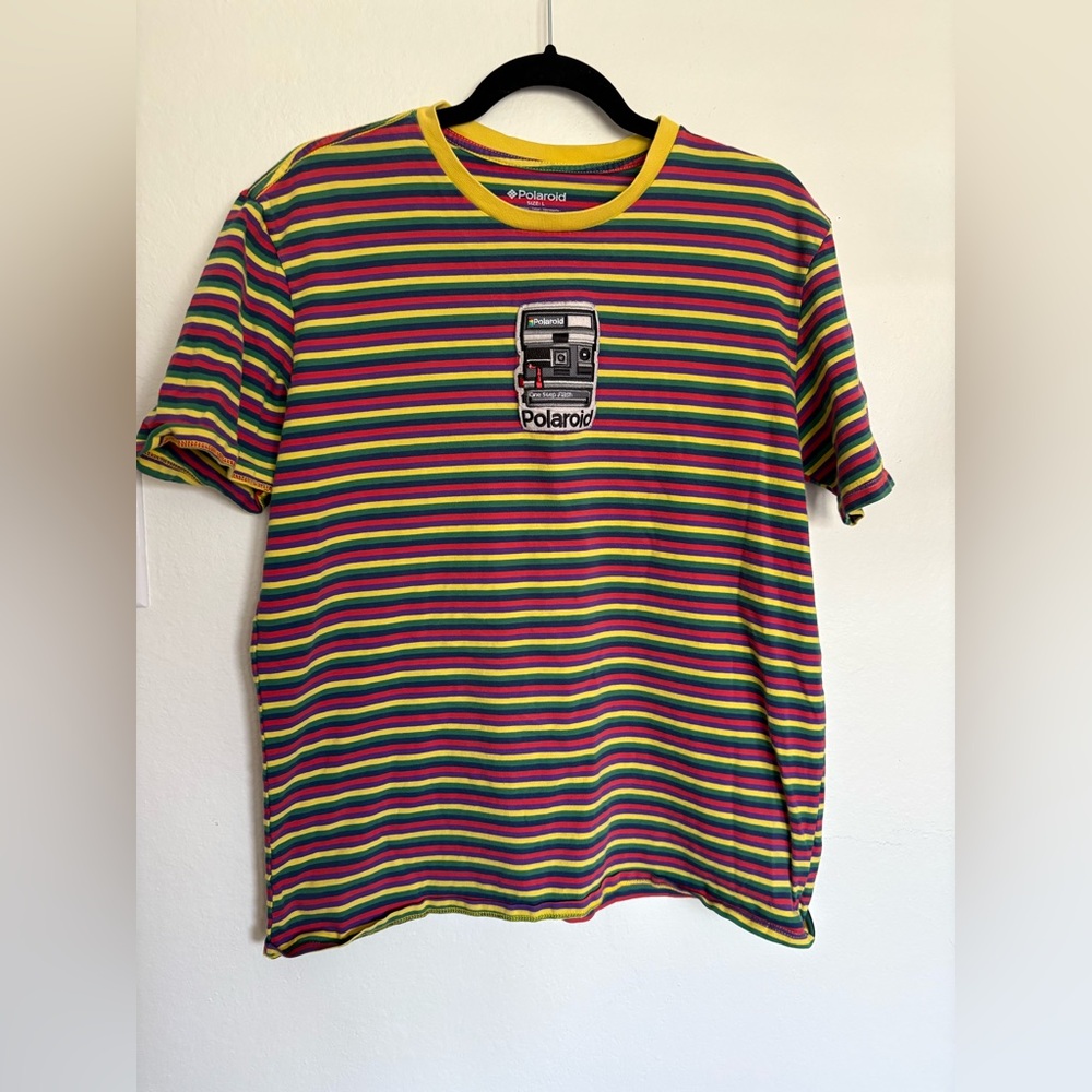 Polaroid Red and Yellow Short Sleeve Tee